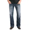 Rock & Roll Denim Relaxed Fit Stretch Straight Bootcut Jean In Medium Wash In Blue