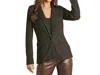 Rock & Roll Denim Shimmer Blazer In Black