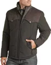 Rock & Roll Denim Western Vintage 2-tone Ystone Jacket In Grey