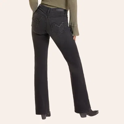 Rock & Roll Denim Women's Black Pocket Embroidered Bootcut Jeans