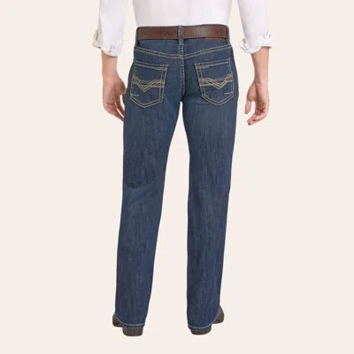 Rock & Roll Pistol Stackable Boot Men's Vintage Dark Wash Jeans In Blue