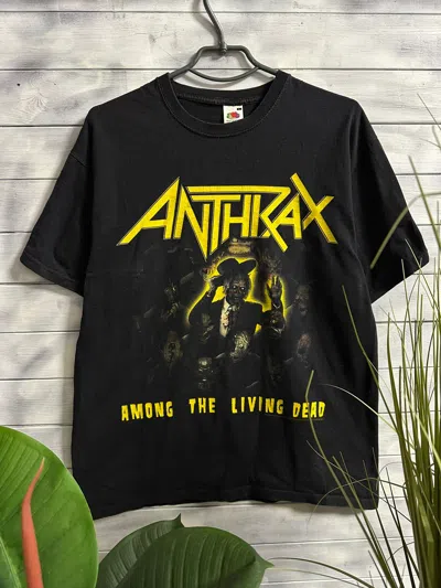 Pre-owned Rock Band X Rock T Shirt Vintage T-shirt Anthrax 2013 Among The Living Dead In Black