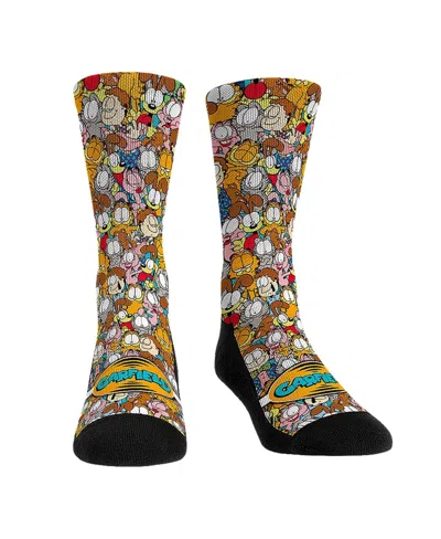 Rock 'em Men's And Women's Garfield Stacked Characters Crew Socks In No Color