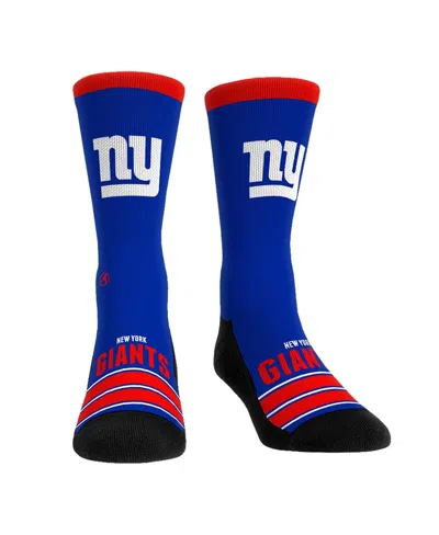 Rock 'em Men's And Women's New York Giants Gametime Stripe Crew Socks In Blue