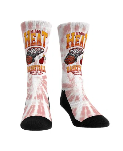 Rock 'em Men's And Women's  Socks Miami Heat Vintage-like Hoop Crew Socks In Multi
