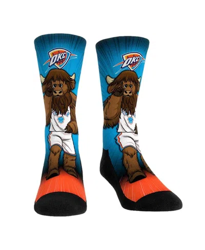 Rock 'em Men's And Women's  Socks Oklahoma City Thunder Mascot Pump Up Crew Socks In Multi