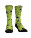 Rock 'em Men's And Women's  Socks Rugrats Reptar Attack! Crew Socks In Green
