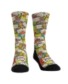 ROCK 'EM MEN'S AND WOMEN'S ROCK 'EM SOCKS RUGRATS STACKED CHARACTERS CREW SOCKS