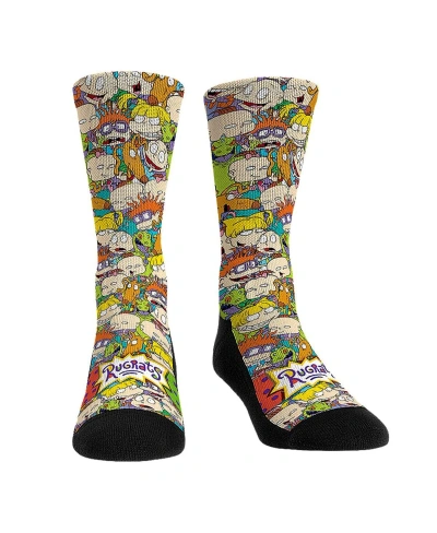 Rock 'em Men's And Women's  Socks Rugrats Stacked Characters Crew Socks In Multi