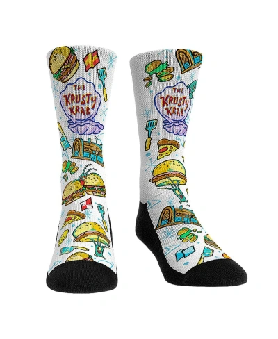 Rock 'em Men's And Women's  Socks Spongebob Squarepants Krusty Krab All-over Icons Crew Socks In Multi
