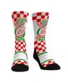 ROCK 'EM MEN'S AND WOMEN'S ROCK 'EM SOCKS SPONGEBOB SQUAREPANTS KRUSTY KRAB PIZZA CREW SOCKS