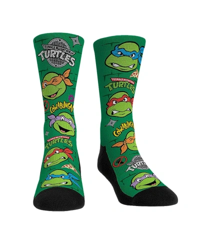 Rock 'em Men's And Women's  Socks Teenage Mutant Ninja Turtles All Over Icons Crew Socks In Multi