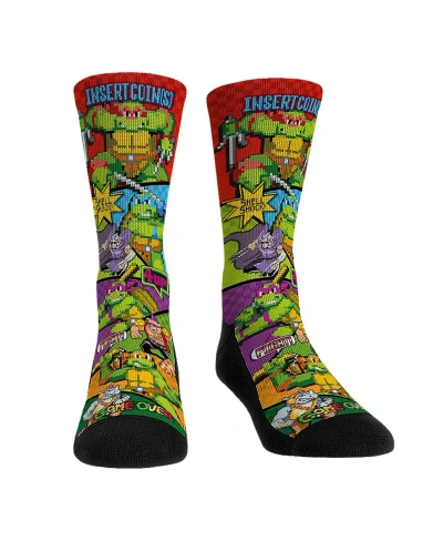 Rock 'em Men's And Women's  Socks Teenage Mutant Ninja Turtles Game Time Crew Socks In Multi