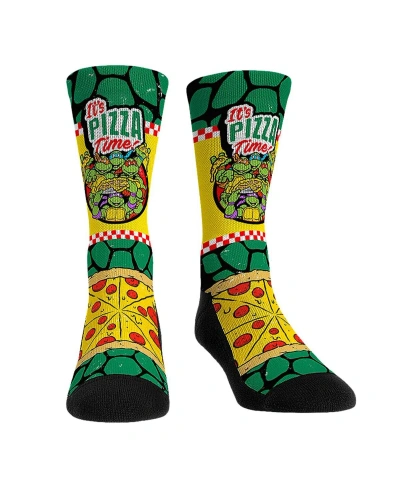 Rock 'em Men's And Women's Rock Em Socks Teenage Mutant Ninja Turtles Pizza Time Crew Socks In Multi