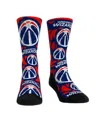 Rock 'em Men's And Women's  Socks Washington Wizards Allover Logo And Paint Crew Socks In Multi