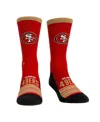 Shop Rock 'em Rock Em' Men's And Women's San Francisco 49ers Gametime Stripeâ Crew Socks In Red