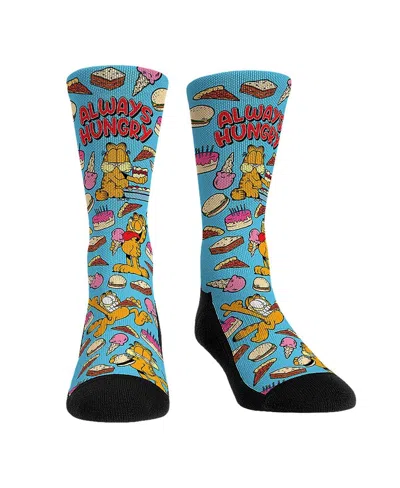 Rock 'em Men's And Women's Socks Garfield Always Hungry Crew Socks In Blue