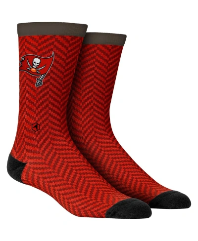 Rock 'em Men's  Socks Tampa Bay Buccaneers Herringbone Dress Socks In Red