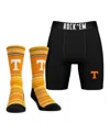 Rock 'em Men's Tennessee Volunteers Primary Crew Socks Boxer Briefs Combo Pack In No Color
