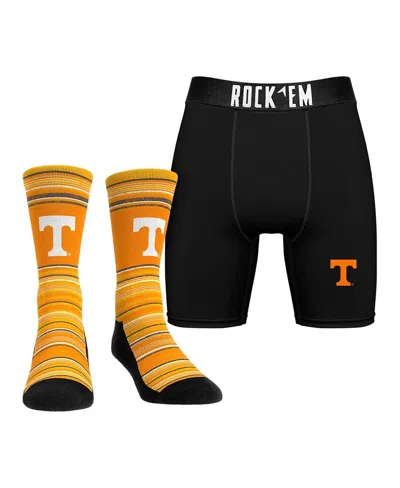 Rock 'em Men's Tennessee Volunteers Primary Crew Socks Boxer Briefs Combo Pack In No Color