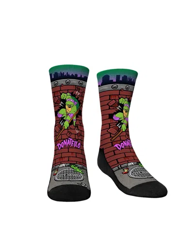 Rock Em Socks Big Boys And Girls Teenage Mutant Ninja Turtles Donatello Breakout Crew Socks In Transparent