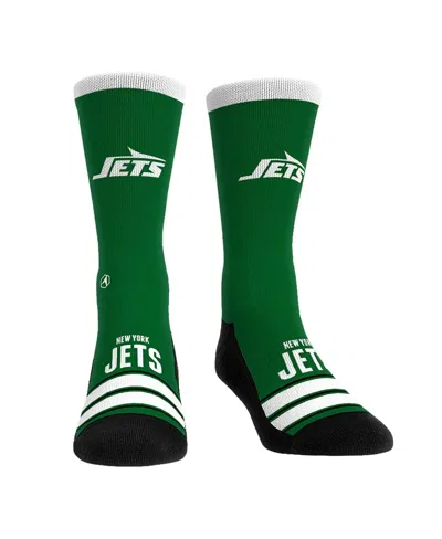 Rock Em Socks Men's And Women's New York Jets Gametime Stripeâ Crew Socks In Green