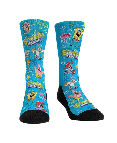 Rock 'em Rock Em Socks Men's And Women's Spongebob Squarepants All Over Icons Crew Socks In No Color