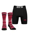 Rock 'em Socks Men's Arkansas Razorbacks Primary Crew Socks And Boxer Briefs In No Color
