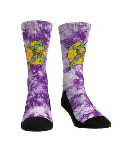 Rock 'em Rock Em Socks Unisex Teenage Mutant Ninja Turtles Donatello Tie-dye Crew Socks In Multi