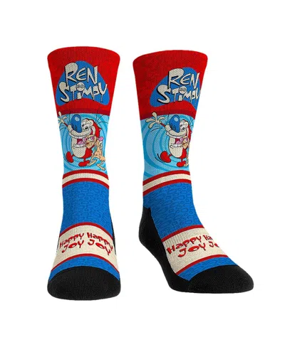 Rock 'em Rock Em Socks Unisex The Ren Stimpy Show Showtime Crew Socks In Blue