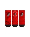 Rock 'em Toddler Boys And Girls  Socks Portland Trail Blazers #1 Fan 3-pack Crew Socks Set In Red