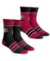 Rock 'em Youth Boys And Girls  Socks Arizona Coyotes Multi-stripe 2-pack Team Crew Sock Set In Multi