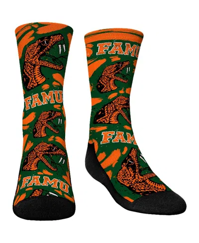 Rock 'em Kids' Youth Boys And Girls  Socks Florida A&m Rattlers Allover Logo And Paint Crew Socks In Multi