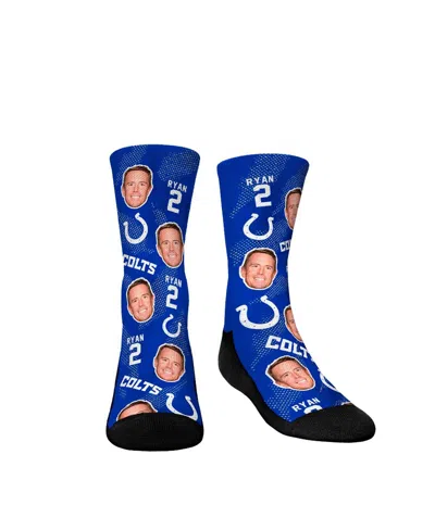 Rock 'em Kids' Youth Boys And Girls  Socks Matt Ryan Indianapolis Colts Football Guy Crew Socks In Royal
