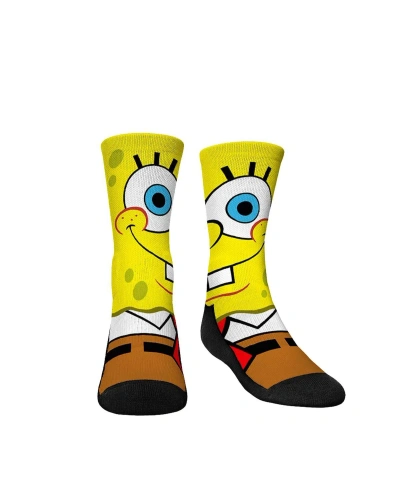 Rock 'em Kids' Youth Boys And Girls  Socks Spongebob Squarepants Split Face Crew Socks In Multi