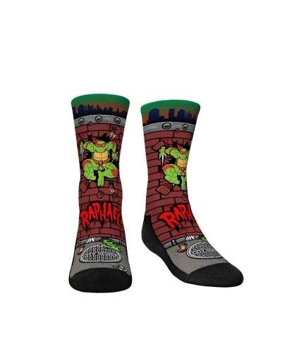 Rock 'em Youth Boys And Girls  Socks Teenage Mutant Ninja Turtles Raphael Breakout Crew Socks In Multi