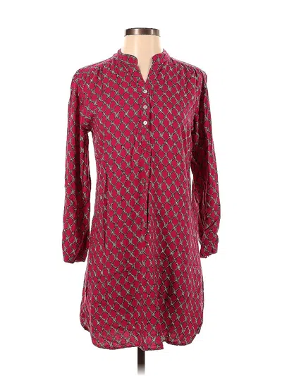 Pre-owned Rock Flower Paper Casual Dress In Pink