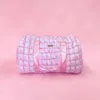 Rock Paper Scissors Women's Bows Quilted Duffle Tote In Watercolor Florals In Multi