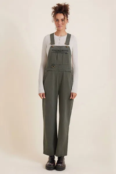 Rock Revival Relaxed Fit Straight Leg Overall In Dark Military In Multi