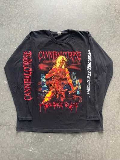 Pre-owned Rock T Shirt X Vintage Crazy Vintage Cannibal Corpse Long Sleeve Tee In Black