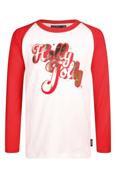 Rock Your Kid Kids' Colorblock Metallic Long Sleeve Cotton Graphic T-shirt