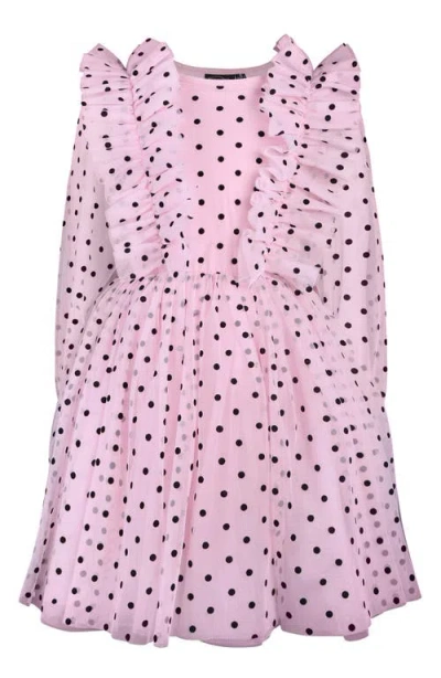 Rock Your Kid Kids' Long Sleeve Tulle Dress In Pink