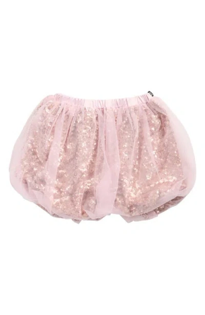 Rock Your Kid Kids' Rebel Tulle Overlay Sequin Bubble Skirt In Pink