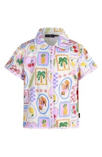 Rock Your Kid Kids' Resort Woven Shirt In Pattern
