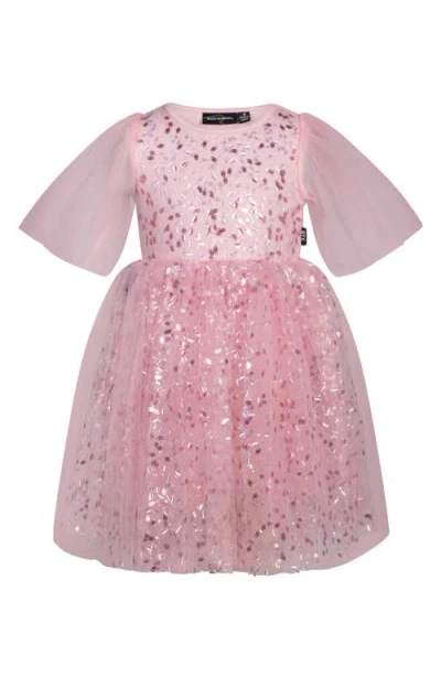 Rock Your Kid Kids' Sequin Twirly Tulle Dress In Pink