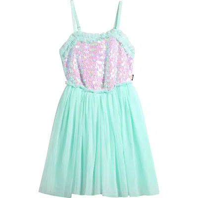Rock Your Kid Kids' Shimmer Tulle Dress In Blue