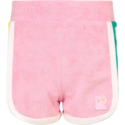 Rock Your Kid Kids' Sporty French Terry Shorts In Pink
