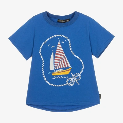 Rock Your Baby Kids' Boys Blue Cotton Yacht T-shirt