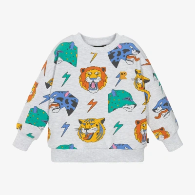 Rock Your Baby Kids' Boys Grey Cotton Electric Sweatshirt