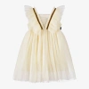 ROCK YOUR BABY GIRLS IVORY RUFFLE TULLE DRESS